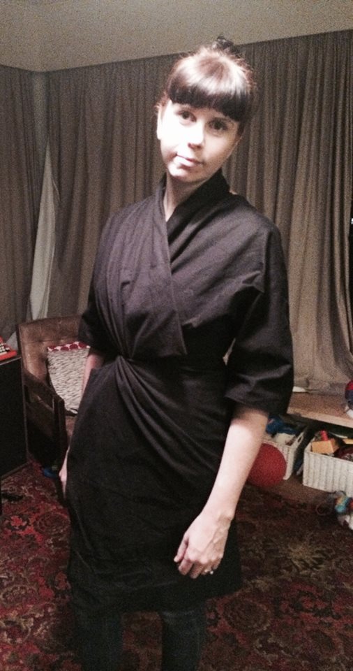 Me in my version when i finished sewing it at 11pm last night.